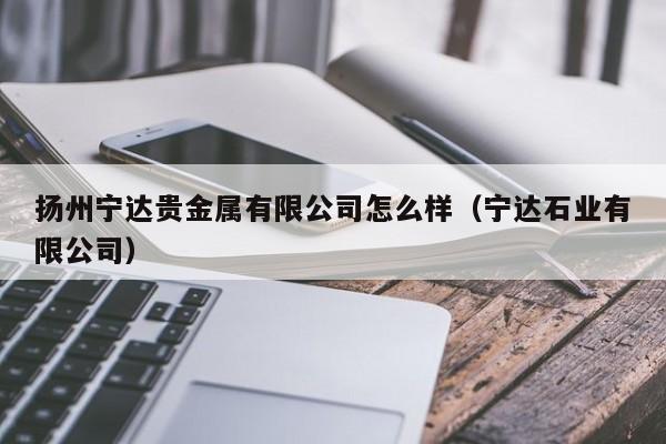 扬州宁达贵金属有限公司怎么样（宁达石业有限公司）